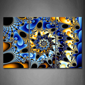 Fractal Abrstact Blue Like Hole Wall Art Painting The Picture Print On Canvas Abstract Pictures For Home Decor Decoration Gift 