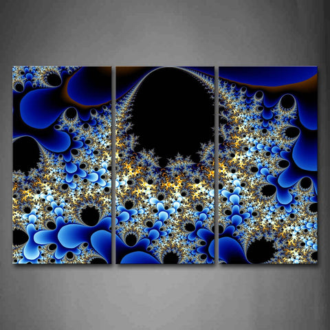 Fractal Abstract Blue Black Wall Art Painting Pictures Print On Canvas Abstract The Picture For Home Modern Decoration 