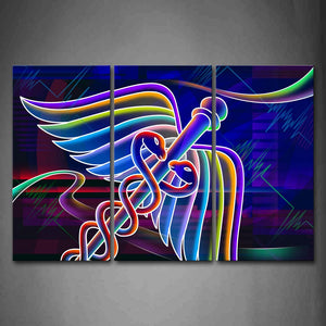 Abstract Colors Snakes Wing Wave Wall Art Painting The Picture Print On Canvas Abstract Pictures For Home Decor Decoration Gift 