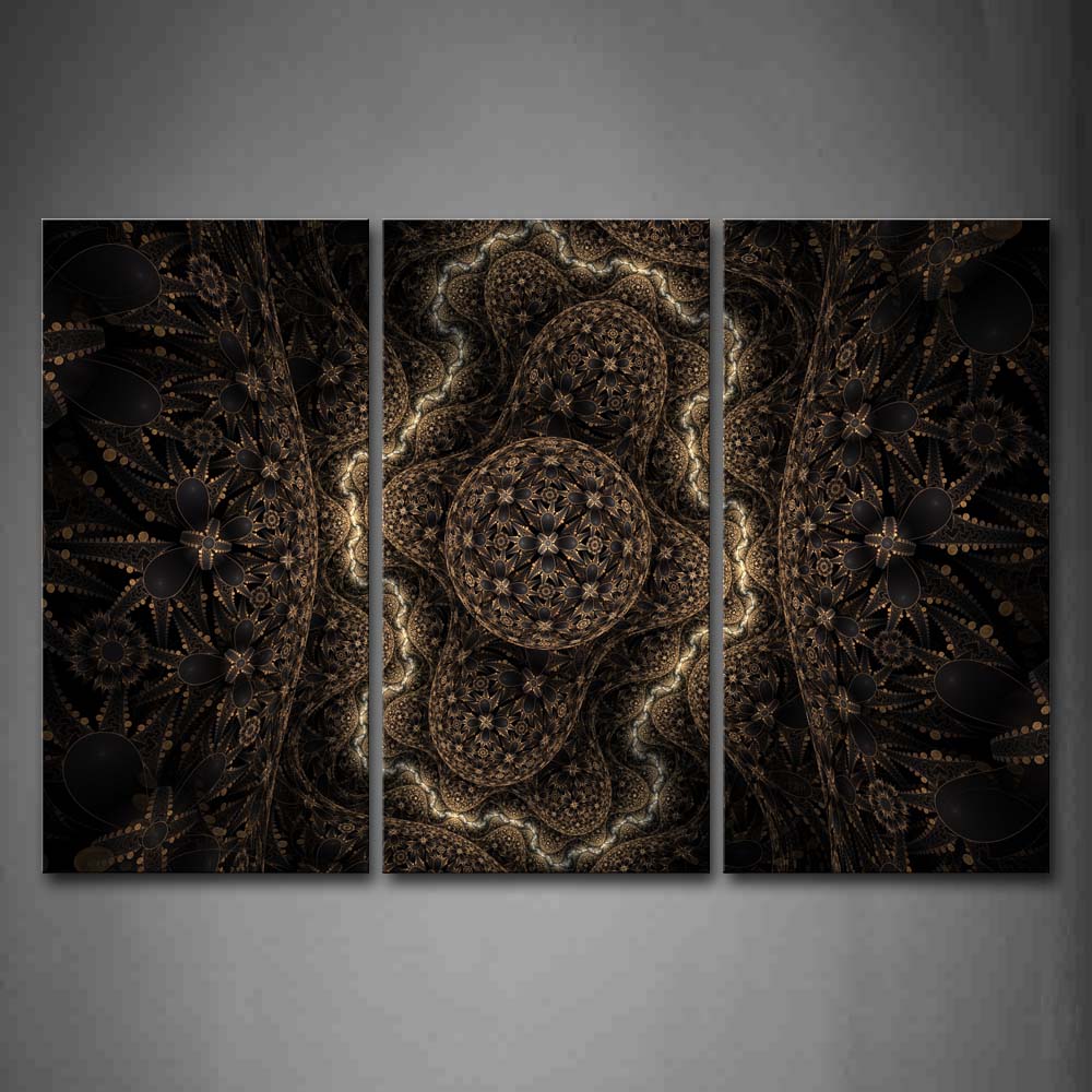 Brown Fractal Wall Art Painting The Picture Print On Canvas Abstract Pictures For Home Decor Decoration Gift 