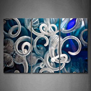 Abstract Blue Gray Like Worm Wall Art Painting Pictures Print On Canvas Abstract The Picture For Home Modern Decoration 