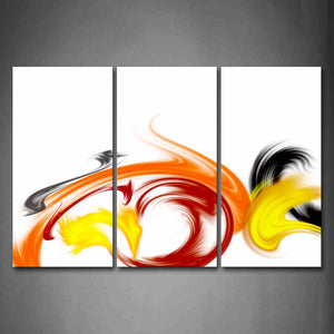 Swirl Red Yellow Black White Background Wall Art Painting Pictures Print On Canvas Abstract The Picture For Home Modern Decoration 