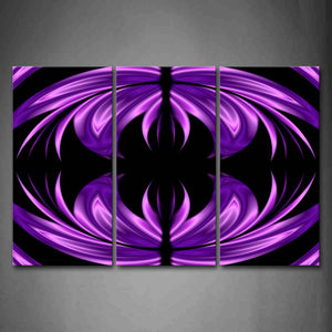 Purple Abstract Like Butterfly Symmetry Wall Art Painting The Picture Print On Canvas Abstract Pictures For Home Decor Decoration Gift 