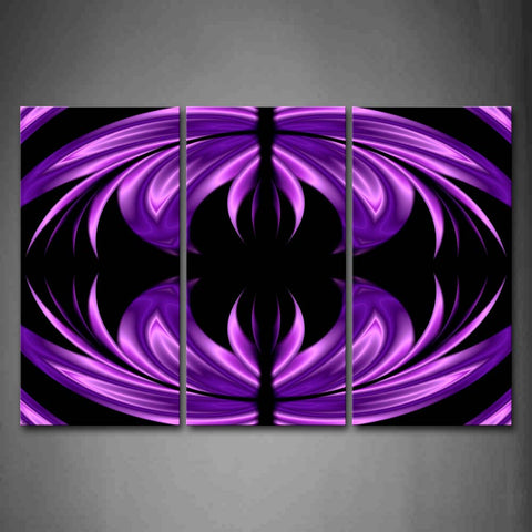 Purple Abstract Like Butterfly Symmetry Wall Art Painting The Picture Print On Canvas Abstract Pictures For Home Decor Decoration Gift 