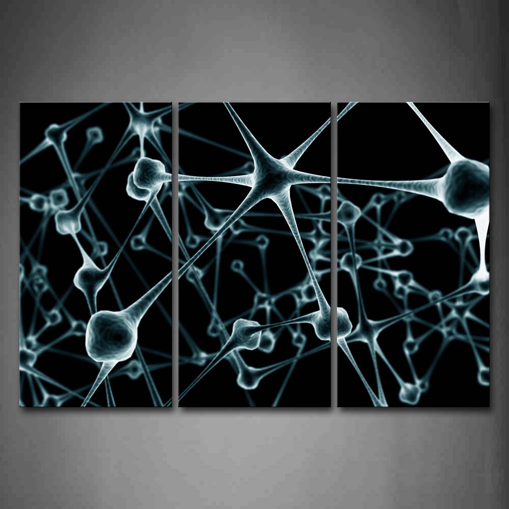 Digital Art Black Background Retiform Wall Art Painting Pictures Print On Canvas Abstract The Picture For Home Modern Decoration 