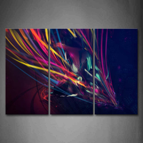 Colorful  Line Spectrum Wall Art Painting The Picture Print On Canvas Abstract Pictures For Home Decor Decoration Gift 