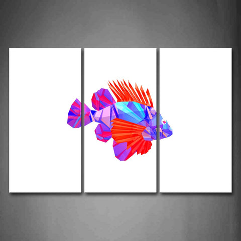 Abstract White Background Like Red And Blue Fish Wall Art Painting Pictures Print On Canvas Abstract The Picture For Home Modern Decoration 