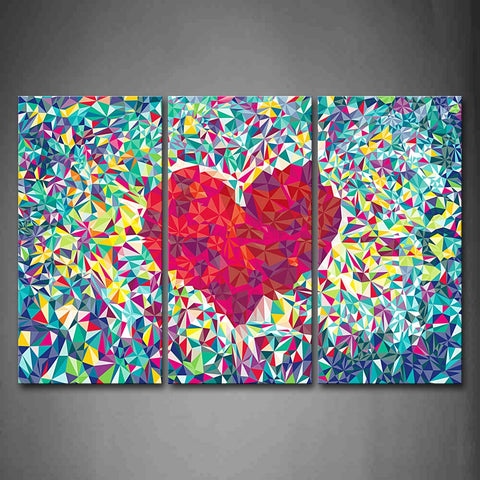 Abstract Colors Heart Wall Art Painting Pictures Print On Canvas Abstract The Picture For Home Modern Decoration 