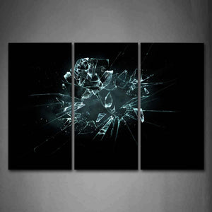 Cool Black Light Blue Broken Wall Art Painting The Picture Print On Canvas Abstract Pictures For Home Decor Decoration Gift 