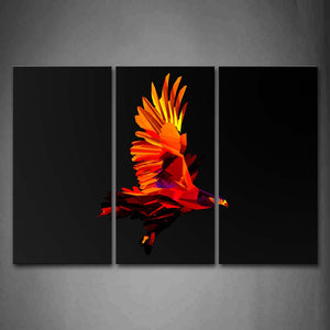 Black Background Facets Like Eagle Wall Art Painting The Picture Print On Canvas Abstract Pictures For Home Decor Decoration Gift 