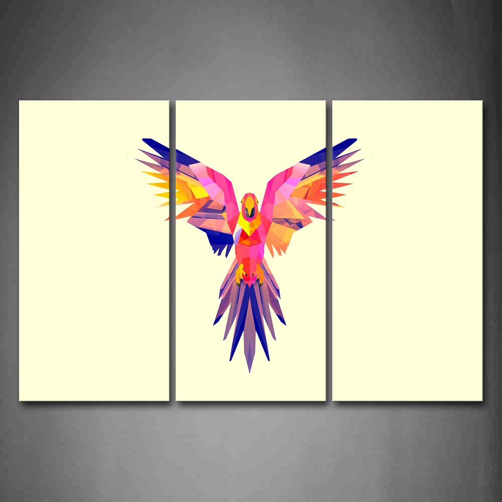 Digital Art White Background Colorful Bird Wall Art Painting Pictures Print On Canvas Abstract The Picture For Home Modern Decoration 