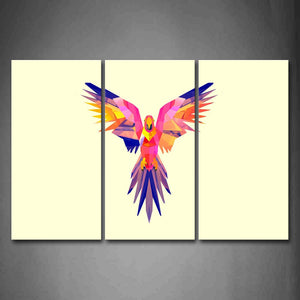 Digital Art White Background Colorful Bird Wall Art Painting Pictures Print On Canvas Abstract The Picture For Home Modern Decoration 