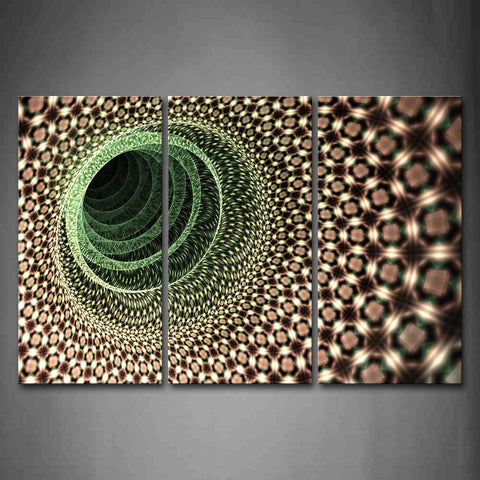 Artistic Green Brown Like A Hole Wall Art Painting Pictures Print On Canvas Abstract The Picture For Home Modern Decoration 