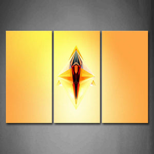 Orange Background Yellow Red Shape Wall Art Painting The Picture Print On Canvas Abstract Pictures For Home Decor Decoration Gift 