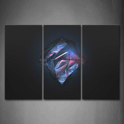 Dark Background Blue Pink Shape Wall Art Painting The Picture Print On Canvas Abstract Pictures For Home Decor Decoration Gift 