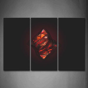 Dark Background Orange Shape Wall Art Painting The Picture Print On Canvas Abstract Pictures For Home Decor Decoration Gift 