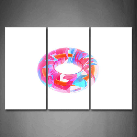 White Background Colorful Lifebuoy Wall Art Painting Pictures Print On Canvas Abstract The Picture For Home Modern Decoration 