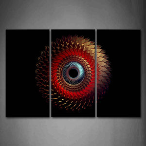 Black Background Red Blue Gray Like Eddy  Wall Art Painting Pictures Print On Canvas Abstract The Picture For Home Modern Decoration 