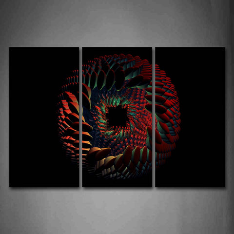 Black Background Red Blue Green Shape Wall Art Painting The Picture Print On Canvas Abstract Pictures For Home Decor Decoration Gift 