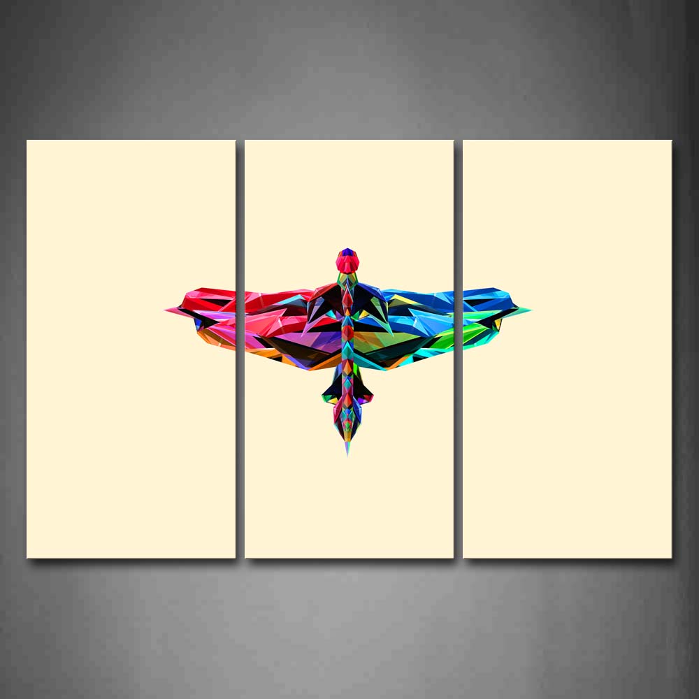 White Background Like Colorful Dragonfly Wall Art Painting The Picture Print On Canvas Abstract Pictures For Home Decor Decoration Gift 