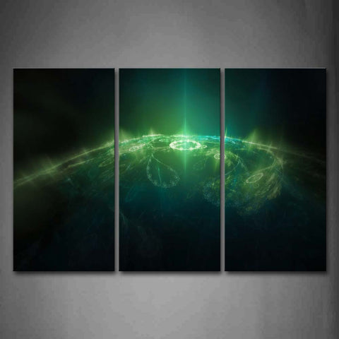 Fractal Shiny Green Blue Wall Art Painting The Picture Print On Canvas Abstract Pictures For Home Decor Decoration Gift 