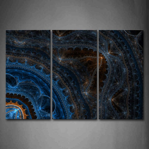 Fractals Apophysis Blue Brown Abstract Wall Art Painting Pictures Print On Canvas Abstract The Picture For Home Modern Decoration 