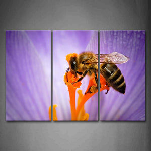 Bee Is Gather Honey Wall Art Painting Pictures Print On Canvas Animal The Picture For Home Modern Decoration 