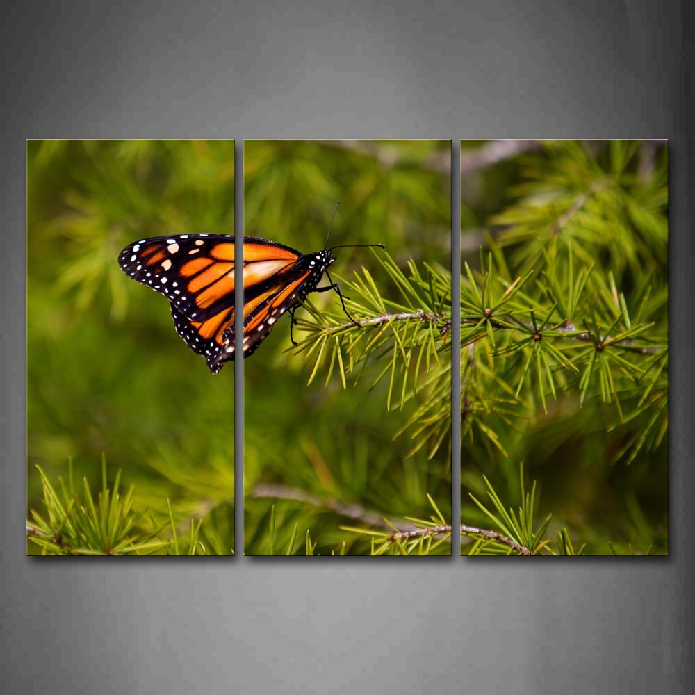 Butterfly Stand On Green Branch Wall Art Painting The Picture Print On Canvas Animal Pictures For Home Decor Decoration Gift 