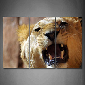 Lion Open Mouth  Wall Art Painting The Picture Print On Canvas Animal Pictures For Home Decor Decoration Gift 