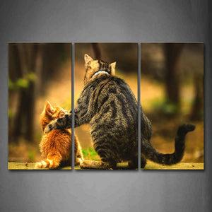 Mother Cat And Cub  Wall Art Painting Pictures Print On Canvas Animal The Picture For Home Modern Decoration 