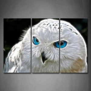 White Owl Head Artistic Wall Art Painting The Picture Print On Canvas Animal Pictures For Home Decor Decoration Gift 