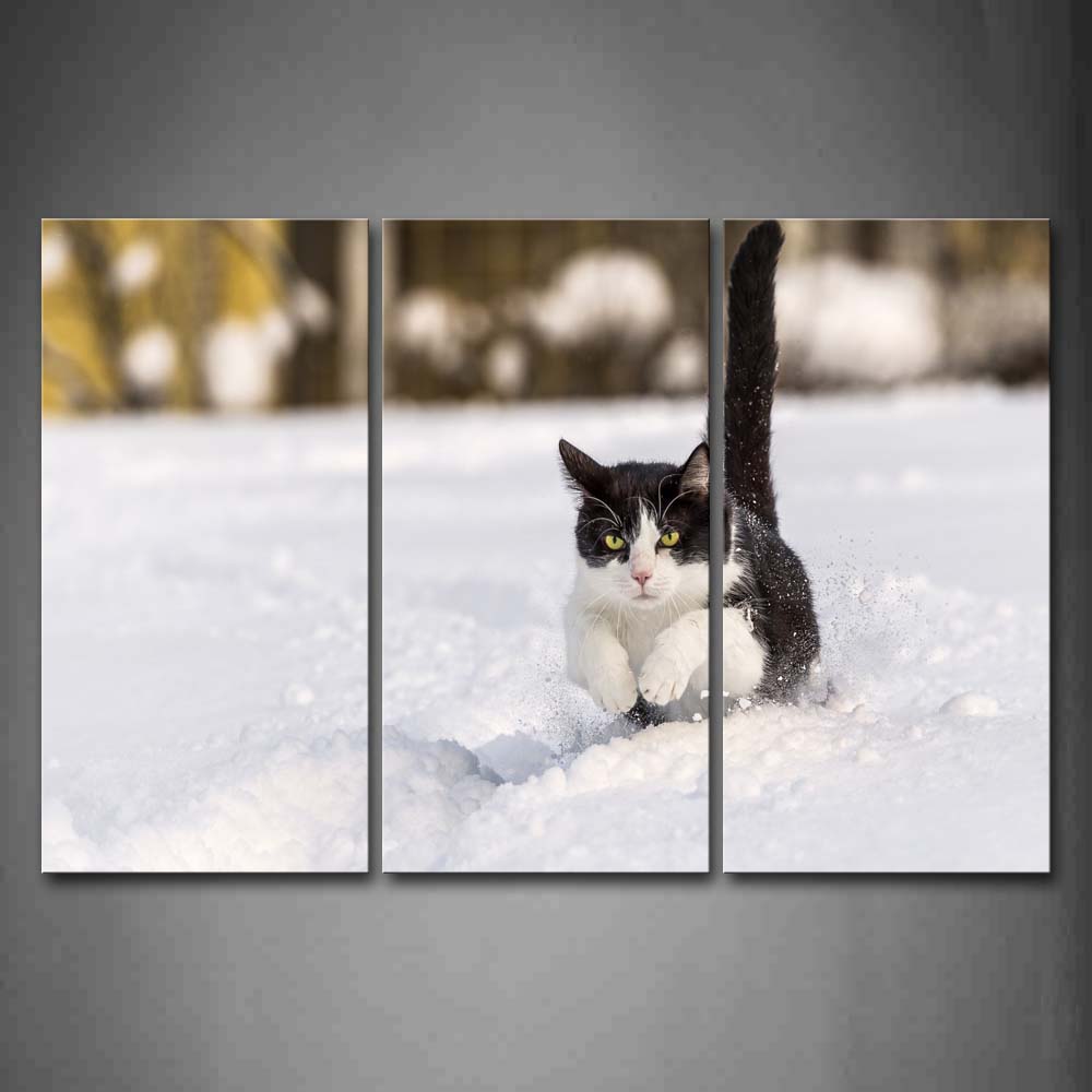 Cat On Snowfield Wall Art Painting The Picture Print On Canvas Animal Pictures For Home Decor Decoration Gift 