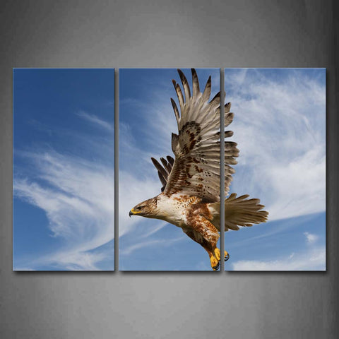 Eagle Fly In Blue Sky Wall Art Painting The Picture Print On Canvas Animal Pictures For Home Decor Decoration Gift 