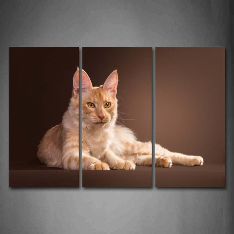 Yellow Sit In Gray Background Wall Art Painting The Picture Print On Canvas Animal Pictures For Home Decor Decoration Gift 