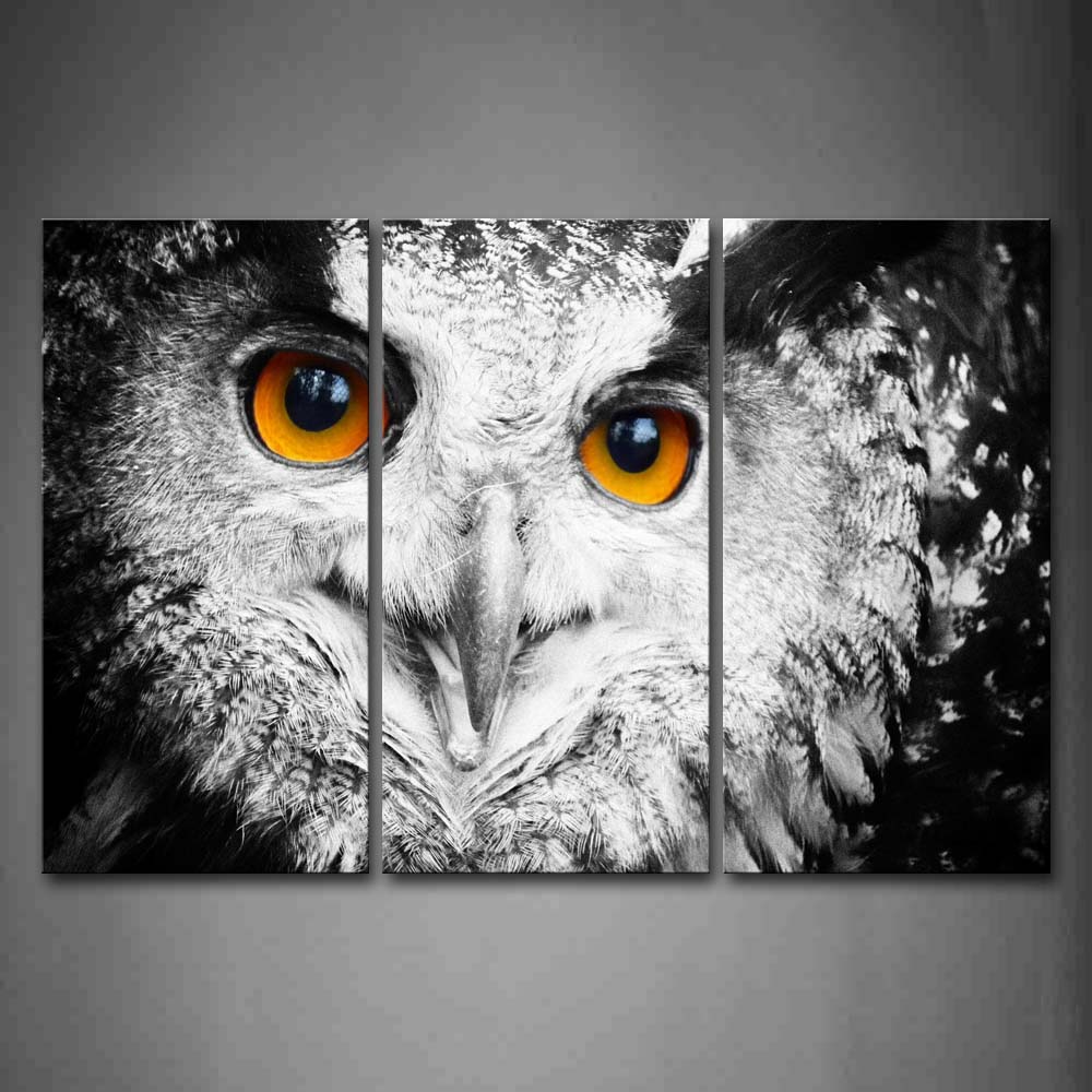 Owl Head Portrait Wall Art Painting Pictures Print On Canvas Animal The Picture For Home Modern Decoration 