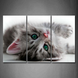 Cute Cat Lie On White Land Wall Art Painting The Picture Print On Canvas Animal Pictures For Home Decor Decoration Gift 