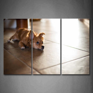 Yellow Dog Lie On Floor  Wall Art Painting The Picture Print On Canvas Animal Pictures For Home Decor Decoration Gift 