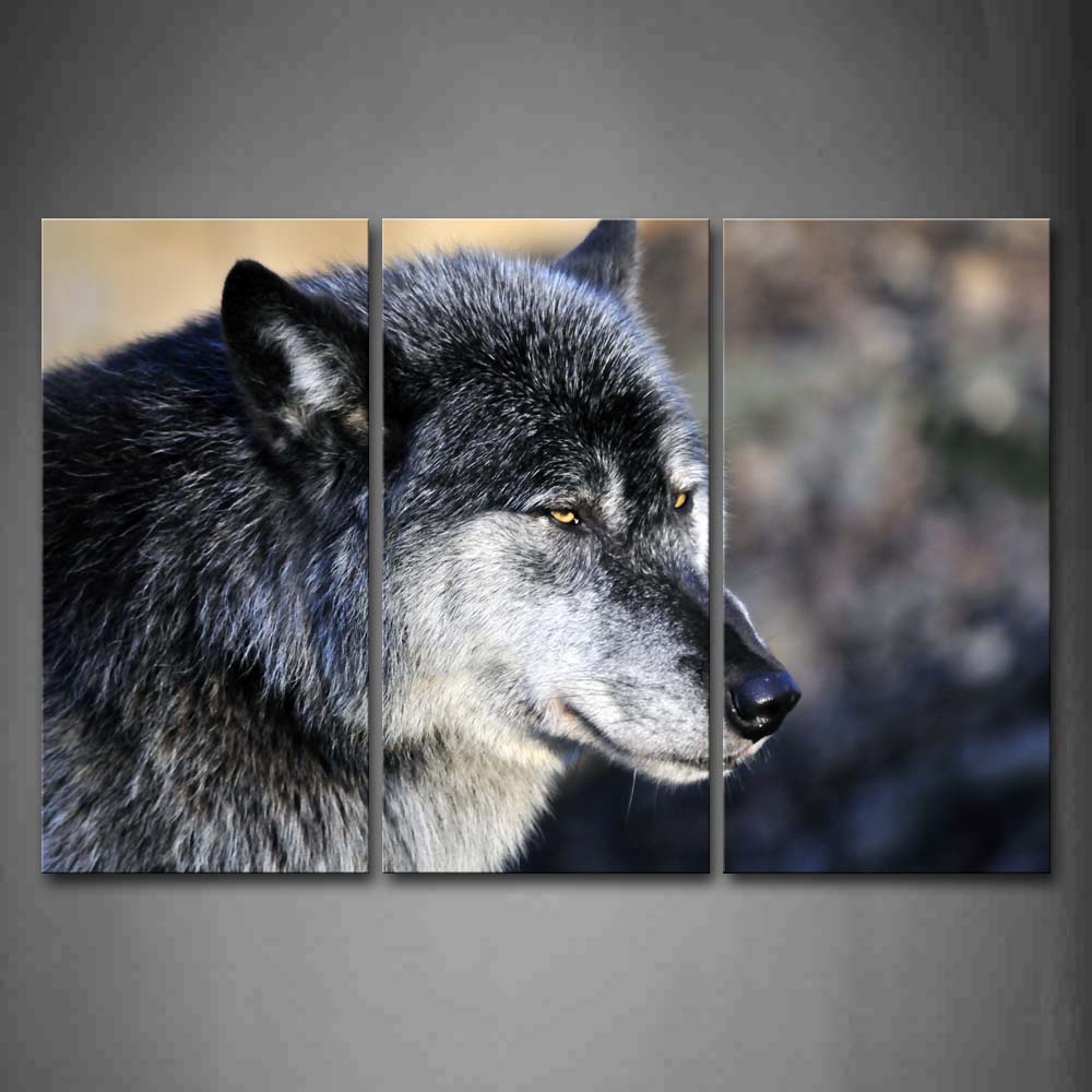 Black And White Gray Wolf Head Portrait Wall Art Painting Pictures Print On Canvas Animal The Picture For Home Modern Decoration 